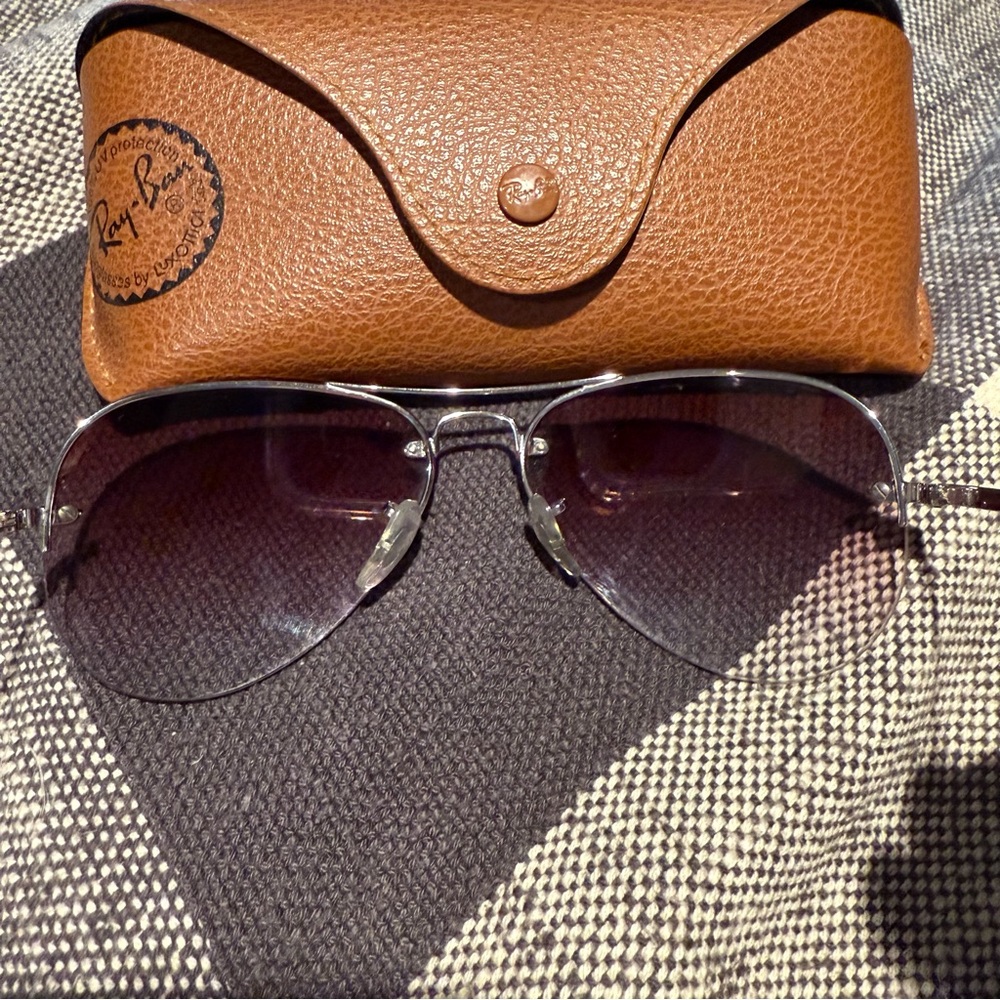 Ray-Ban Brown Aviator Sunglasses - Picture 3 of 10